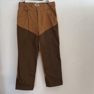 SAF BAK Pants Mens 34x30 Brown Canvas Nylon Front Hunting Workwear Brush Khakis